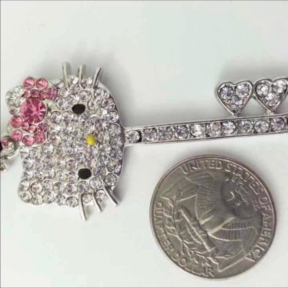 COPY - Hello Kitty Silver Necklace w/ Crystal Rhinestones - Picture 2 of 3